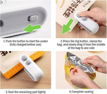 Carica l'immagine nel visualizzatore di Gallery, Sigillatrice sacchetti sigilla buste per alimenti a caldo portatile usb ricarica.